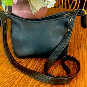 Coach Black Leather Janice Legacy Purse 9950